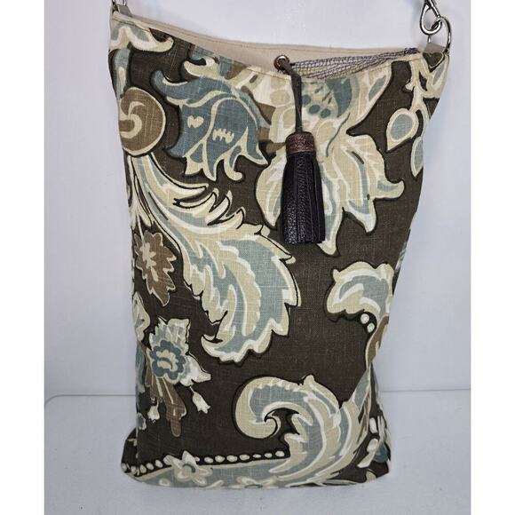 Handcrafted Crossbody Shoulder Tapestry Purse Dragonfly Reversible Multicolor LG - Picture 7 of 12